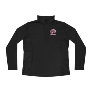 Retro Pink Iguana Bar Ladies Quarter-Zip Pullover