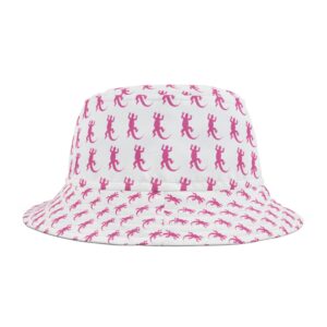 Pink Iguana Pattern Bucket Hat
