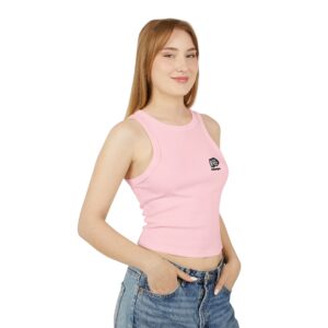 Retro Pink Iguana Bar Racer Tank for Women