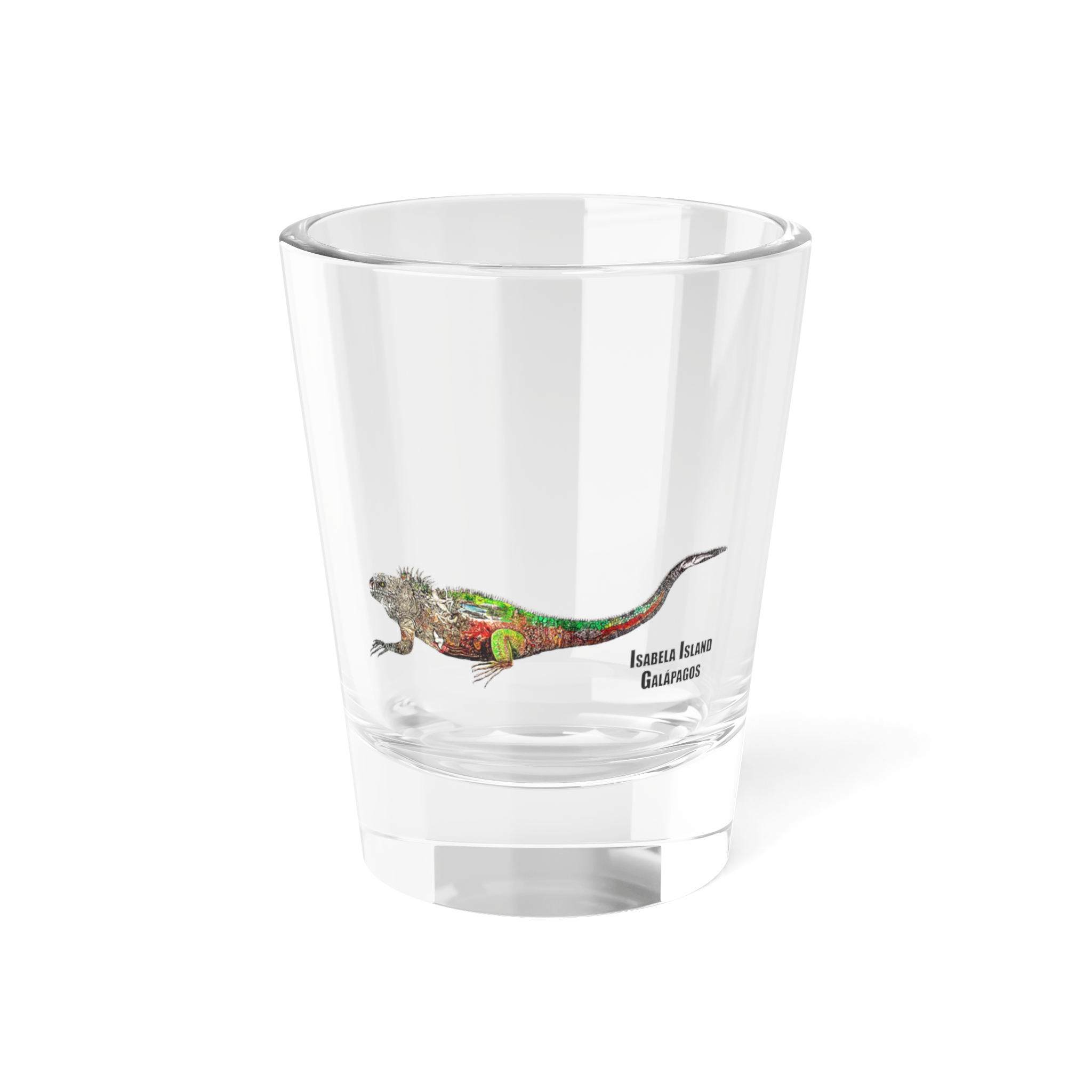 Iguana Painting Shot Glass