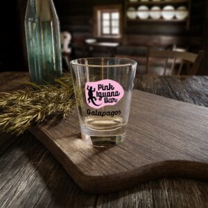 Retro Pink Iguana Bar Shot Glass