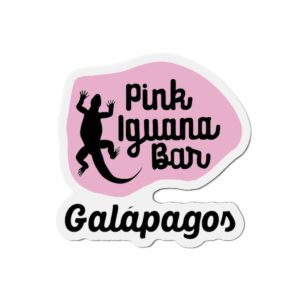 Pink Iguana Bar Galápagos Die-Cut Magnet