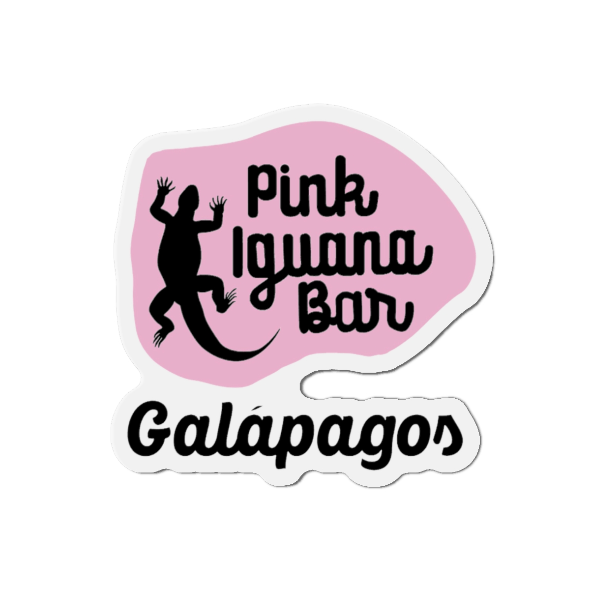 Pink Iguana Bar Galápagos Die-Cut Magnet