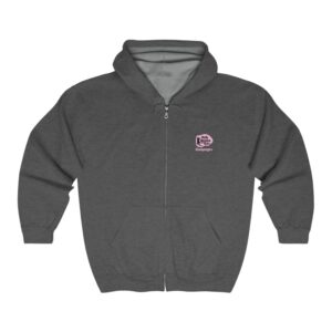 Retro Pink Iguana Bar Unisex Full Zip Hoodie