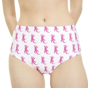Pink Iguana High-Waist Hipster Bikini Bottom