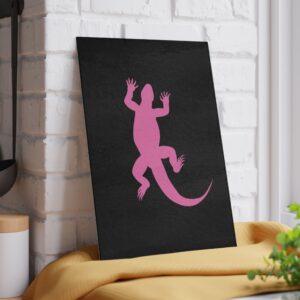 Pink Iguana Glass Cutting Board