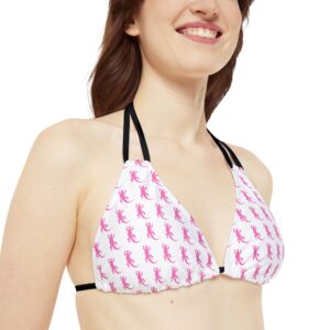 Pink Iguana Strappy Triangle Bikini Top